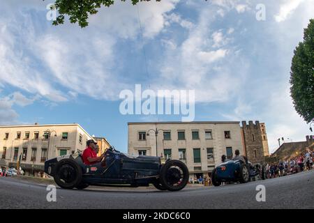 La course traditionnelle qui traverse l'Italie avec des voitures d'époque, la MilleMiglia passe par la ville de Rieti. À Rieti, le 16 juin 2022. (Photo de Riccardo Fabi/NurPhoto) Banque D'Images