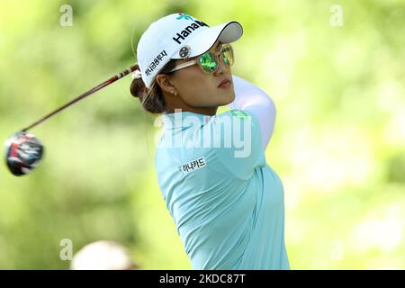 Minjee Lee, d'Australie, se présente sur le tee-shirt 16th lors de la deuxième partie de la Classique Meijer LPGA pour le tournoi de golf Simply Gun au Blythefield Country Club à Belmont, MI, USA Friday, 17 juin 2022. (Photo de Jorge Lemus/NurPhoto) Banque D'Images