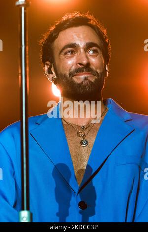 Marco Mengoni en concert au stade Giuseppe Meazza à San Siro à Milan, Italie, sur 19 juin 2022 (photo de Mairo Cinquetti/NurPhoto) Banque D'Images