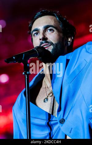 Marco Mengoni en concert au stade Giuseppe Meazza à San Siro à Milan, Italie, sur 19 juin 2022 (photo de Mairo Cinquetti/NurPhoto) Banque D'Images