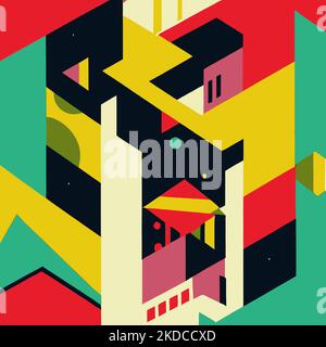 Un arrière-plan abstrait coloré et lumineux Illustration de Vecteur