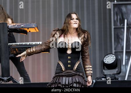 Nightwish se déroule en direct au festival Pinkpop 2022 sur 17 juin 2022 à Megaland Landgraaf, pays-Bas. (Photo de Roberto Finizio/NurPhoto) Banque D'Images