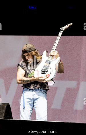 LANDGRAAF, PAYS-BAS - JUIN 19 : le tourniquet se déroule en direct au festival Pinkpop 2022 sur 19 juin 2022 à Megaland Landgraaf, pays-Bas. (Photo de Roberto Finizio/NurPhoto) Banque D'Images