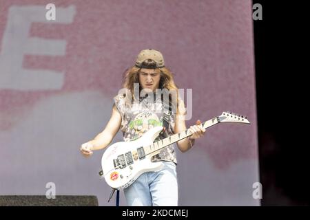 LANDGRAAF, PAYS-BAS - JUIN 19 : le tourniquet se déroule en direct au festival Pinkpop 2022 sur 19 juin 2022 à Megaland Landgraaf, pays-Bas. (Photo de Roberto Finizio/NurPhoto) Banque D'Images