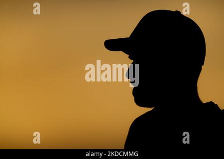 Graham Clark, de Durham, regarde le match de Blast Vitality T20 entre le Durham County Cricket Club et le Nottinghamshire au Seat unique Riverside, Chester le Street, le vendredi 24th juin 2022. (Photo de will Matthews/MI News/NurPhoto) Banque D'Images