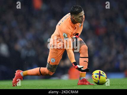 Manchester, Angleterre, 5th novembre 2022. Ederson de Manchester City pendant le match de la Premier League au Etihad Stadium de Manchester. Le crédit photo doit être lu : Darren Staples / Sportimage Banque D'Images