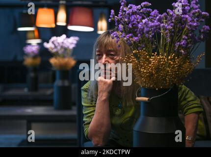 Jody Williams, prix Nobel américain, photographié à l'hôtel Bristol, Rzeszow. Trois lauréats du prix Nobel de la paix, Tawakkol Karman (Yémen), Leymah Gbowee (Libéria) et Jody Williams (États-Unis), ont achevé aujourd'hui leur visite en Ukraine et en Pologne, commémorant quatre mois de l'invasion russe de l'Ukraine. Les lauréats appellent au retrait immédiat des troupes russes d'Ukraine, à la responsabilité des crimes de guerre russes, y compris contre les femmes, et à une participation importante des femmes et des organisations de femmes à l'action humanitaire, à la reconstruction et à la consolidation de la paix. Jeudi, 23 juin 2022, moi Banque D'Images