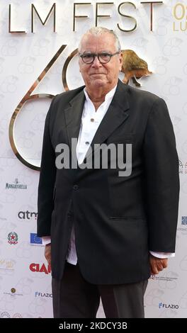 Daniele Cangemi sur le tapis rouge de l'édition 68th du festival du film de Taormina est présent devant les nombreux fans qui sont venus à Taormina pour l'événement. 68th Taorminafilmfest, Taormina (ME), Italie - 28 juin 2022 (photo de Gabriele Maricchiolo/NurPhoto) Banque D'Images