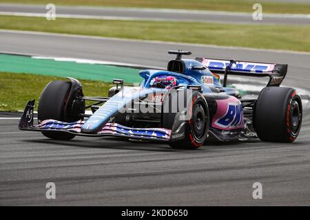 14 Fernando Alonso, BTW Alpine F1 Team, A522, action pendant le Grand Prix de Formule 1 de Grande-Bretagne sur le circuit Silverstone du 31st juin au 3rd juillet 2022 à Northampton, Angleterre. (Photo de Gongora/NurPhoto) Banque D'Images