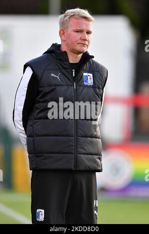 Pete Wild, le nouveau directeur de Barrow, lors du match amical d'avant-saison entre Ashton United et Barrow au stade Hurst Cross, Ashton sous Lyne, le mardi 5th juillet 2022. (Photo d'Eddie Garvey/MI News/NurPhoto) Banque D'Images