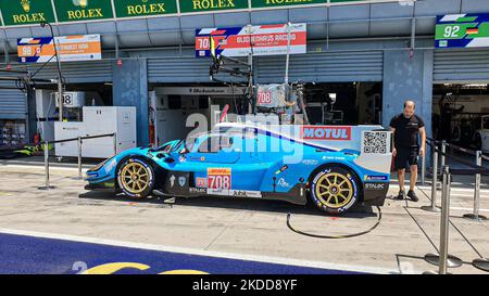 708 GLICKENHAUS RACING USA M Glickenhaus 007 LMH Olivier Pla (FRA) P Romain Dumas (FRA) P Ryan Briscoe (Etats-Unis) pendant Endurance -WEC, à Monza, en Italie, sur 07 juillet 2022. (Photo par Alessandro Sala/AvensImages/LiveMedia/NurPhoto) Banque D'Images