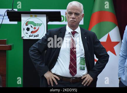 Djahid Zefizef a été élu président de la Fédération algérienne de football (FAF), lors de l'assemblée générale élective tenue à Alger (Algérie) sur 07 juillet 2022 (photo par APP/NurPhoto) Banque D'Images