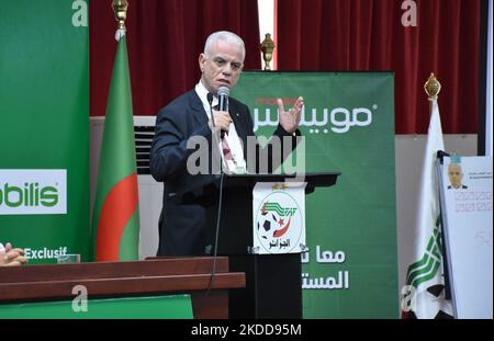 Djahid Zefizef a été élu président de la Fédération algérienne de football (FAF), lors de l'assemblée générale élective tenue à Alger (Algérie) sur 07 juillet 2022 (photo par APP/NurPhoto) Banque D'Images