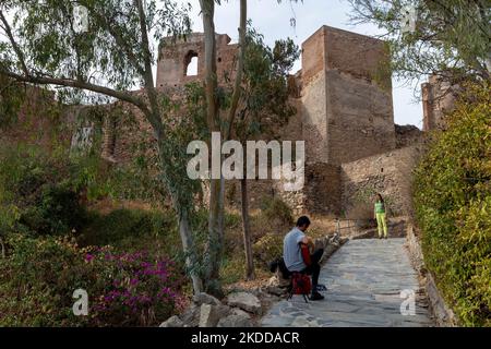 Malaga, Espagne - 29 octobre 2022 : l'Alcazaba de Malaga Banque D'Images