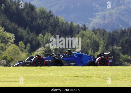 Nicholas Latifi de Williams-Mercedes lors de la qualification pour le Grand Prix autrichien de Formule 1 au Red Bull Ring à Spielberg, Autriche sur 8 juillet 2022. (Photo de Jakub Porzycki/NurPhoto) Banque D'Images