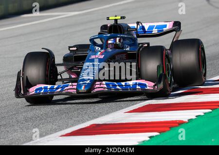 Esteban Ocon d'Alpine-Renault lors de la qualification pour le Grand Prix autrichien de Formule 1 au Red Bull Ring à Spielberg, Autriche sur 8 juillet 2022. (Photo de Jakub Porzycki/NurPhoto) Banque D'Images