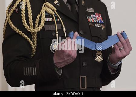 La Médaille d'honneur qui a combattu lors de la cérémonie de la guerre du Vietnam, aujourd'hui sur 05 juillet 2022 à la salle est/Maison Blanche à Washington DC, Etats-Unis. (Photo de Lénine Nolly/NurPhoto) Banque D'Images