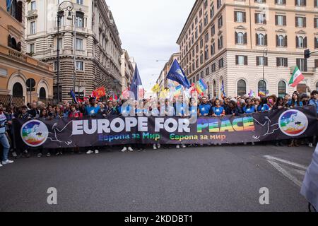 Rome, Italie. 5th novembre 2022. Manifestation nationale pour la paix à Rome organisée par le réseau italien du désarmement (Credit image: © Matteo Nardone/Pacific Press via ZUMA Press Wire) Banque D'Images