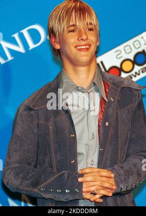 ARCHIVE: 2002 09 décembre - Las Vegas, Nevada - Aaron carter. Prix de la musique du panneau d'affichage au MGM Grand. (Image de crédit : © Laura Farr/AdMedia via ZUMA Press Wire) Banque D'Images