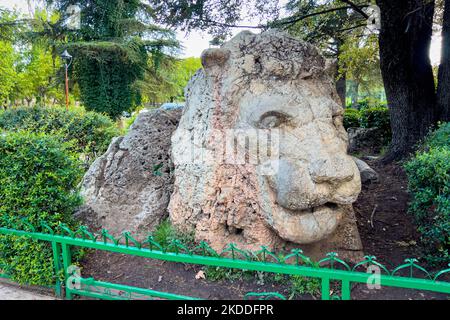 La statue du Lion à Ifran Banque D'Images