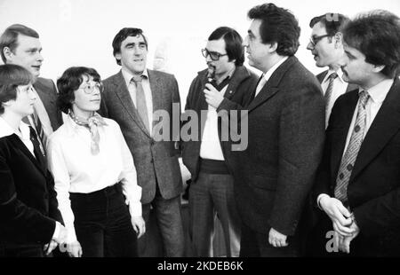 La visite du Président du FDJ du GDR, Egon Krenz, à Bonn, le 21 mars 1980. Au réseau fédéral de la jeunesse, en Allemagne Banque D'Images