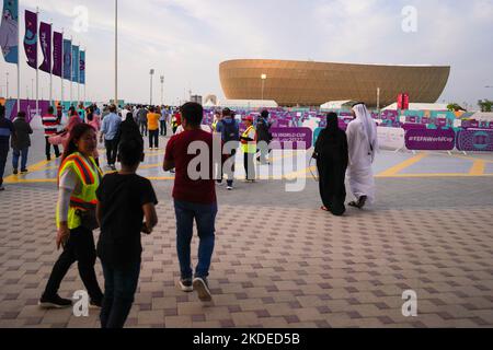 Le DARB Lusail Festival, un festival familial dans le cadre du partenariat entre Qatar Tourism, Qatar Airways, l'année 2022 de la culture (Yoc) Qatar-MENASA, le Comité suprême pour la livraison et l'héritage (SC) et Qatari Diar, a insufflé la vie dans le nouveau monument inauguré dans la ville dynamique de Lusail au Qatar. Banque D'Images