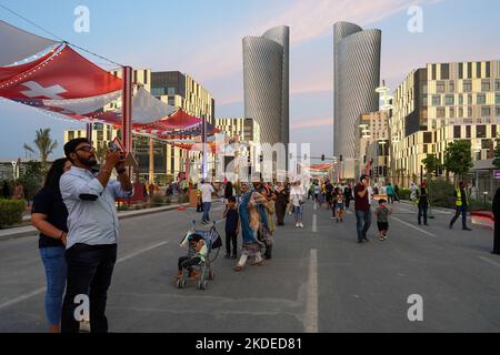 Le DARB Lusail Festival, un festival familial dans le cadre du partenariat entre Qatar Tourism, Qatar Airways, l'année 2022 de la culture (Yoc) Qatar-MENASA, le Comité suprême pour la livraison et l'héritage (SC) et Qatari Diar, a insufflé la vie dans le nouveau monument inauguré dans la ville dynamique de Lusail au Qatar. Banque D'Images