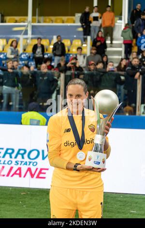 Emma Lind (Roma Femminile) lors de la série des femmes italiennes Une coupe supercup match entre les femmes Juventus 4-5 femmes roms au stade Ennio Tardini sur 5 novembre 2022 à Parme, Italie. Credit: Maurizio Borsari/AFLO/Alay Live News Banque D'Images