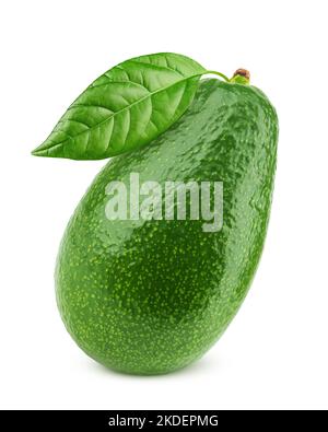 avocat isolé sur fond blanc, pleine profondeur de champ, masque Banque D'Images