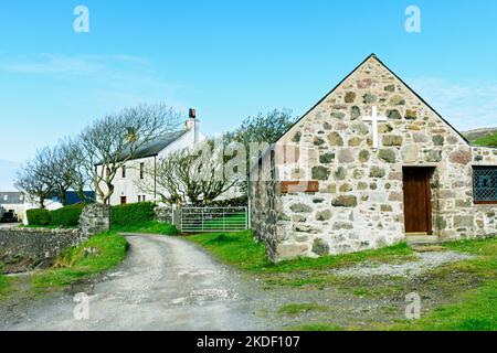 Chapelle Saint-Columba sur l'île de Canna, Écosse, Royaume-Uni Banque D'Images