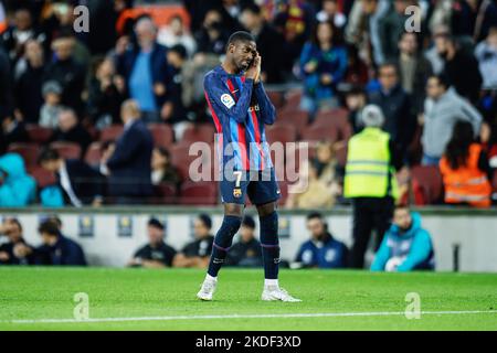 Ousmane Dembele du FC Barcelone célèbre après avoir atteint un but, lors du match FC Barcelone/UD Almeria de la Liga au stade Spotify Camp Nou de Barcelone, en Espagne, sur 05 novembre 2022. - Photo: Xavi Bonilla/DPPI/LiveMedia Banque D'Images