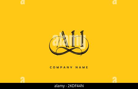 AH, HA lettres abstraites logo Monogram Illustration de Vecteur