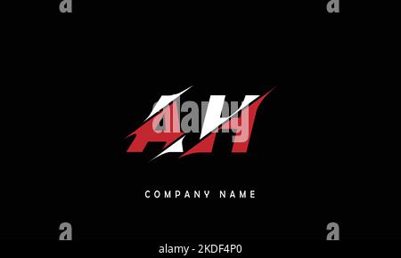 AH, HA lettres abstraites logo Monogram Illustration de Vecteur
