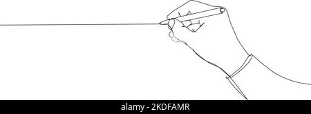 dessin continu d'une seule ligne du stylo à main, illustration vectorielle de dessin au trait Illustration de Vecteur