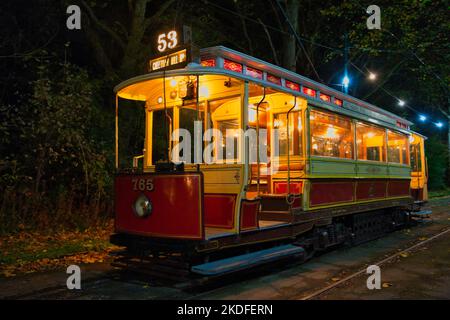 Manchester 765 au tramway de Heaton Park, Manchester, Royaume-Uni Banque D'Images