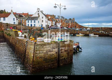 Crail Harbour, Fife, Écosse. Crail est un petit port de pêche situé à l'est de Neuk, sur la côte de Fife, près de St Andrews. Banque D'Images