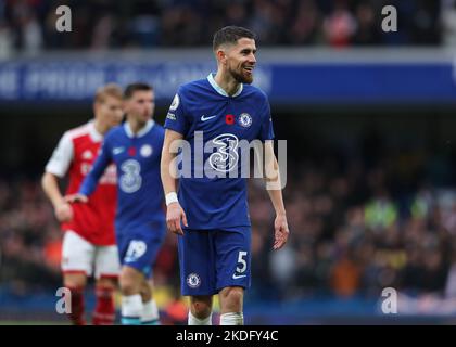 Stamford Bridge, Londres, Royaume-Uni. 6th novembre 2022. English Premier League football, Chelsea versus Arsenal; Jorginho de Chelsea crédit: Action plus Sports/Alay Live News Banque D'Images