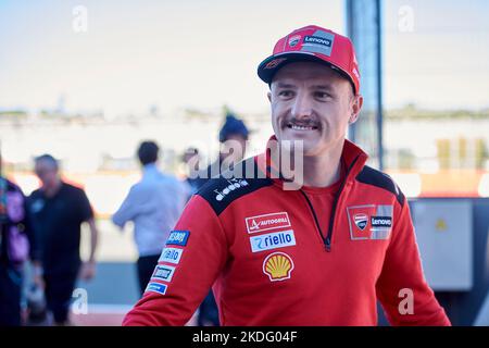 Valence, Espagne. 05th novembre 2022. Jack Miller de Ducati Lenovo Team vu pendant le Gran Premio Motul de la Comunitat Valenciana au circuit Ricardo Tormo. Crédit : SOPA Images Limited/Alamy Live News Banque D'Images