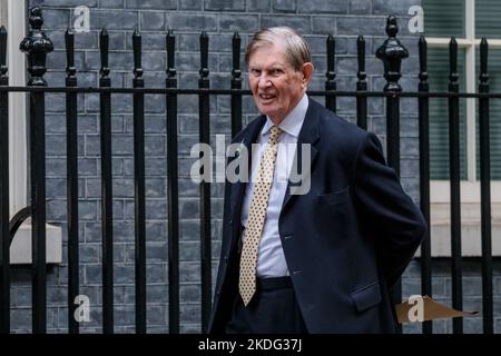 Downing Street, Londres, Royaume-Uni. 19th octobre 2022. Sir William Cash, député, le plus ancien député de la Chambre des communes. Arrivé au numéro 10 de la rue Downing Banque D'Images