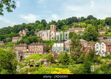 Village Ironbridge à la gorge d'Ironbridge, Shropshire, Angleterre Banque D'Images