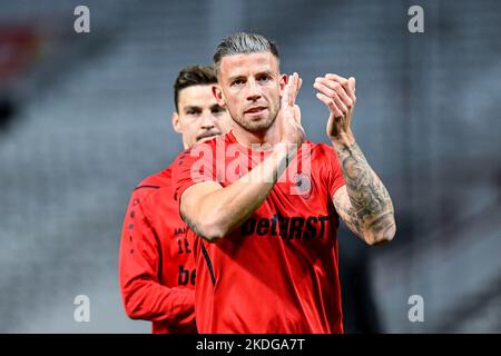 Toby Alderweireld d'Anvers photographié avant un match de football entre RAFC Anvers et RSCA Anderlecht, dimanche 06 novembre 2022 à Anvers, le 16 jour de la première division du championnat belge « Jupiler Pro League » 2022-2023. BELGA PHOTO TOM GOYVAERTS Banque D'Images