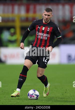 Milan, Italie, 5th novembre 2022. Ante Rebic de l'AC Milan pendant la série Un match à Giuseppe Meazza, Milan. Le crédit photo devrait se lire: Jonathan Moscrop / Sportimage Banque D'Images