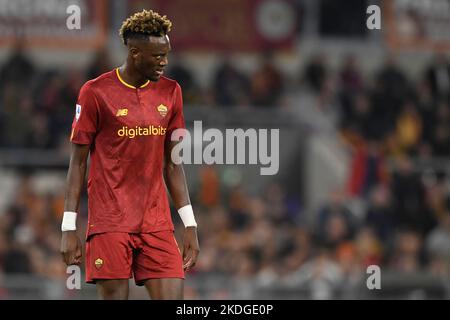 Roma, Italie. 06th novembre 2022. Tammy Abraham d'AS Roma pendant la série Un match de football entre AS Roma et SS Lazio au stade Olimpico à Rome (Italie), 6 novembre 2022. Photo Antonietta Baldassarre/Insidefoto crédit: Insidefoto di andrea staccioli/Alamy Live News Banque D'Images