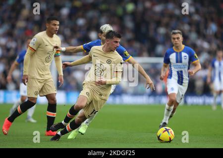 Mason Mount en action pour Chelsea au stade AMEX de Brighton Banque D'Images