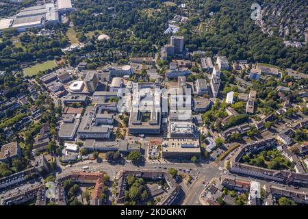 Vue aérienne, hôpital universitaire d'Essen, Essen-Holsterhausen, Essen, région de Ruhr, Rhénanie-du-Nord-Westphalie, Allemagne, travaux de construction, zone de construction, Buil Banque D'Images