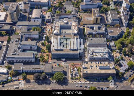 Vue aérienne, hôpital universitaire d'Essen, Essen-Holsterhausen, Essen, région de Ruhr, Rhénanie-du-Nord-Westphalie, Allemagne, travaux de construction, zone de construction, Buil Banque D'Images