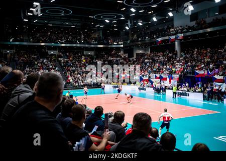 Prague, République tchèque. 06th novembre 2022. Les triplés hommes du Championnat du monde de Futnet de l'UNIF correspondent à la République Tchèque contre la Slovaquie, Prague, République Tchèque, 6 novembre 2022. Crédit: Jaroslav Svoboda/CTK photo/Alamy Live News Banque D'Images