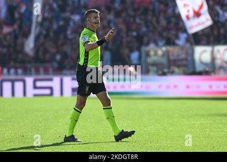 Bologne, Italie. 06th novembre 2022. L'arbitre du match Giua pendant le FC de Bologne vs le FC de Turin, le football italien série A match à Bologne, Italie, 06 novembre 2022 crédit: Agence de photo indépendante / Alamy Live News Banque D'Images