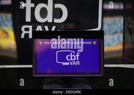 Cuiaba, Brésil. 06th novembre 2022. Mt - Cuiaba - 11/06/2022 - BRÉSILIEN A 2022, CUIABA X PALMEIRAS - salle d'arbitrage par vidéo VAR (vidéo) vu avant le match entre Cuiaba et Palmeiras à l'Arena Pantanal stade pour le championnat brésilien A 2022. Photo: Gil Gomes/AGIF/Sipa USA crédit: SIPA USA/Alay Live News Banque D'Images