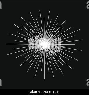 Lignes dynamiques radiales comme une explosion. Motif de rayons spiralés. Forme en étoile. Élément de conception pour les tirages, le Web, le modèle, le logo. Illustration de Vecteur